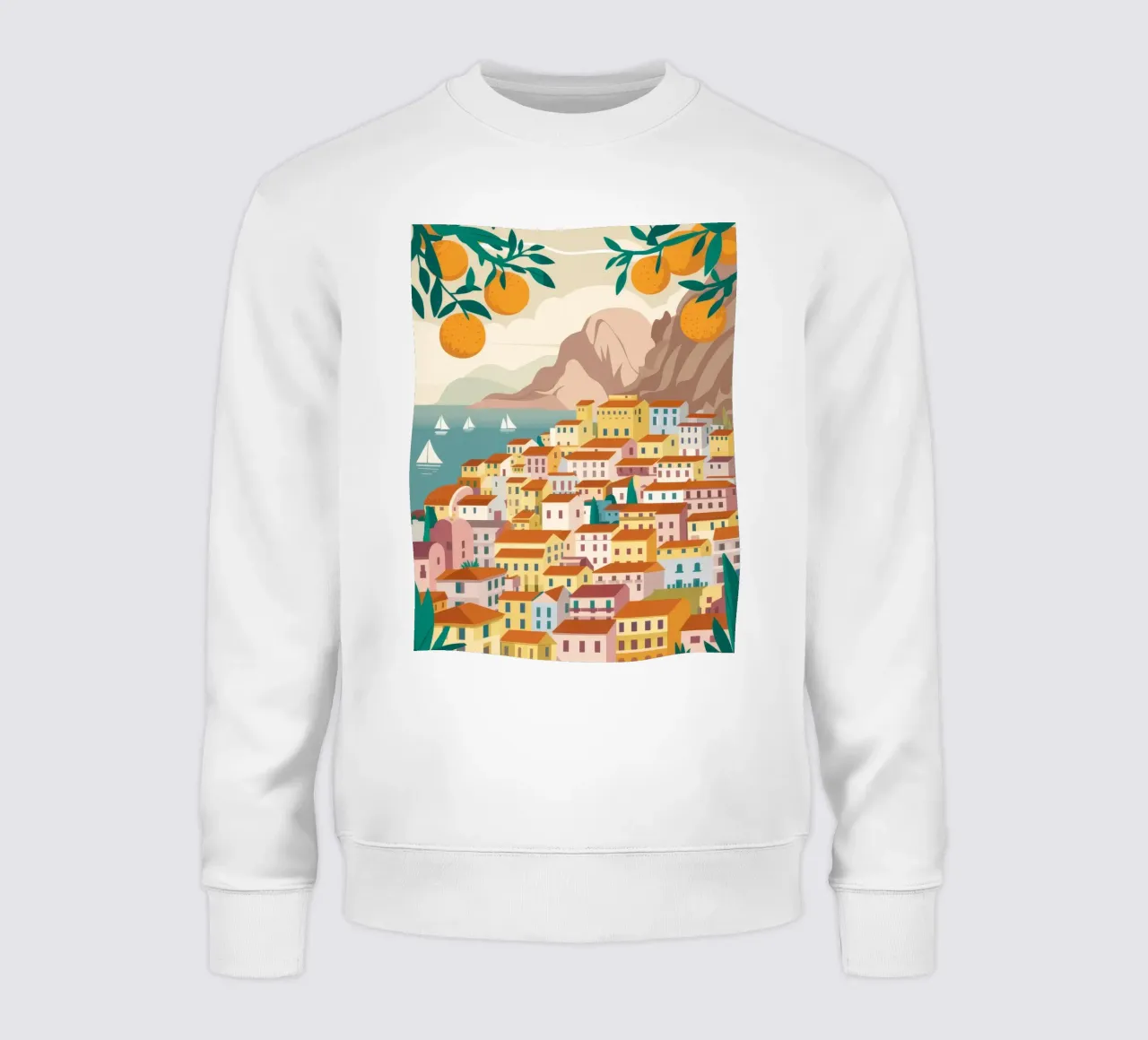 Positano Coastal View felpa da Muse Artworks