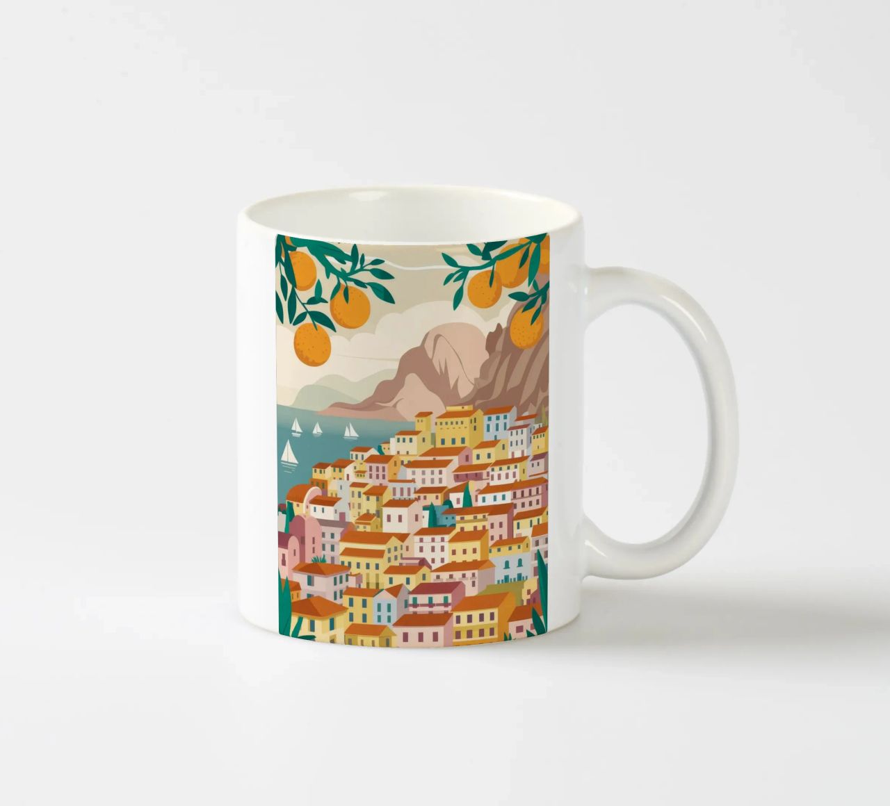Positano Coastal View tazza in ceramica da Muse Artworks