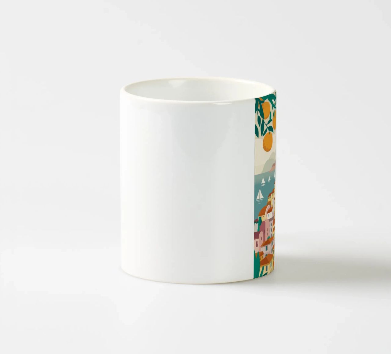 Positano Coastal View tazza in ceramica da Muse Artworks