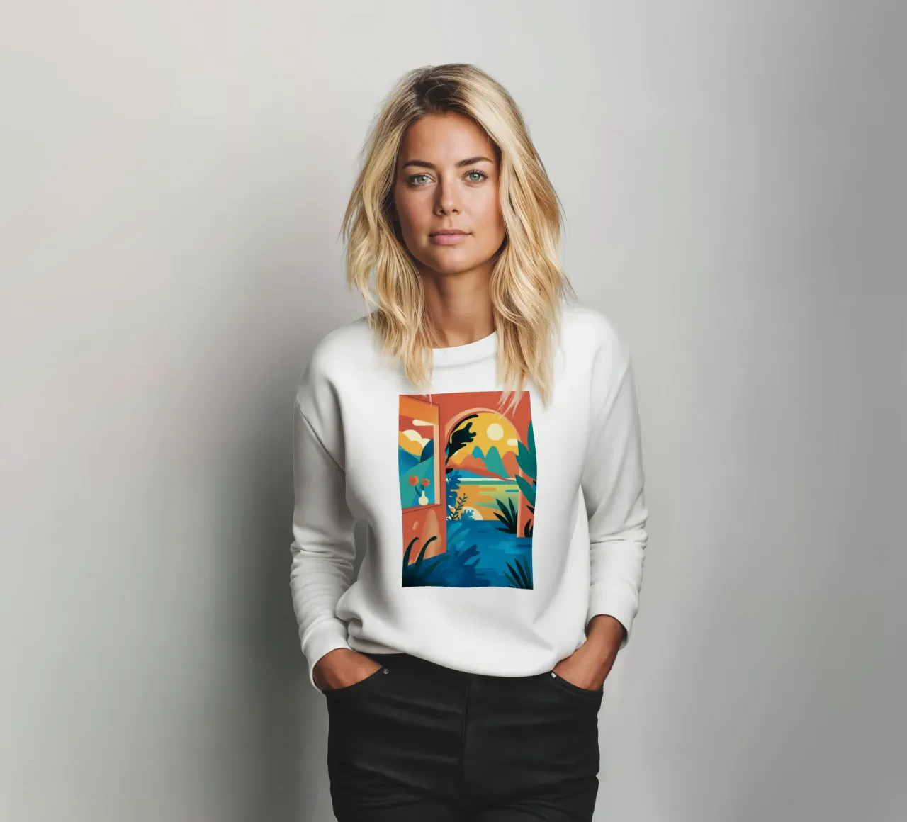 Architectonisch abstract uitzicht sweatshirt van FadeAura