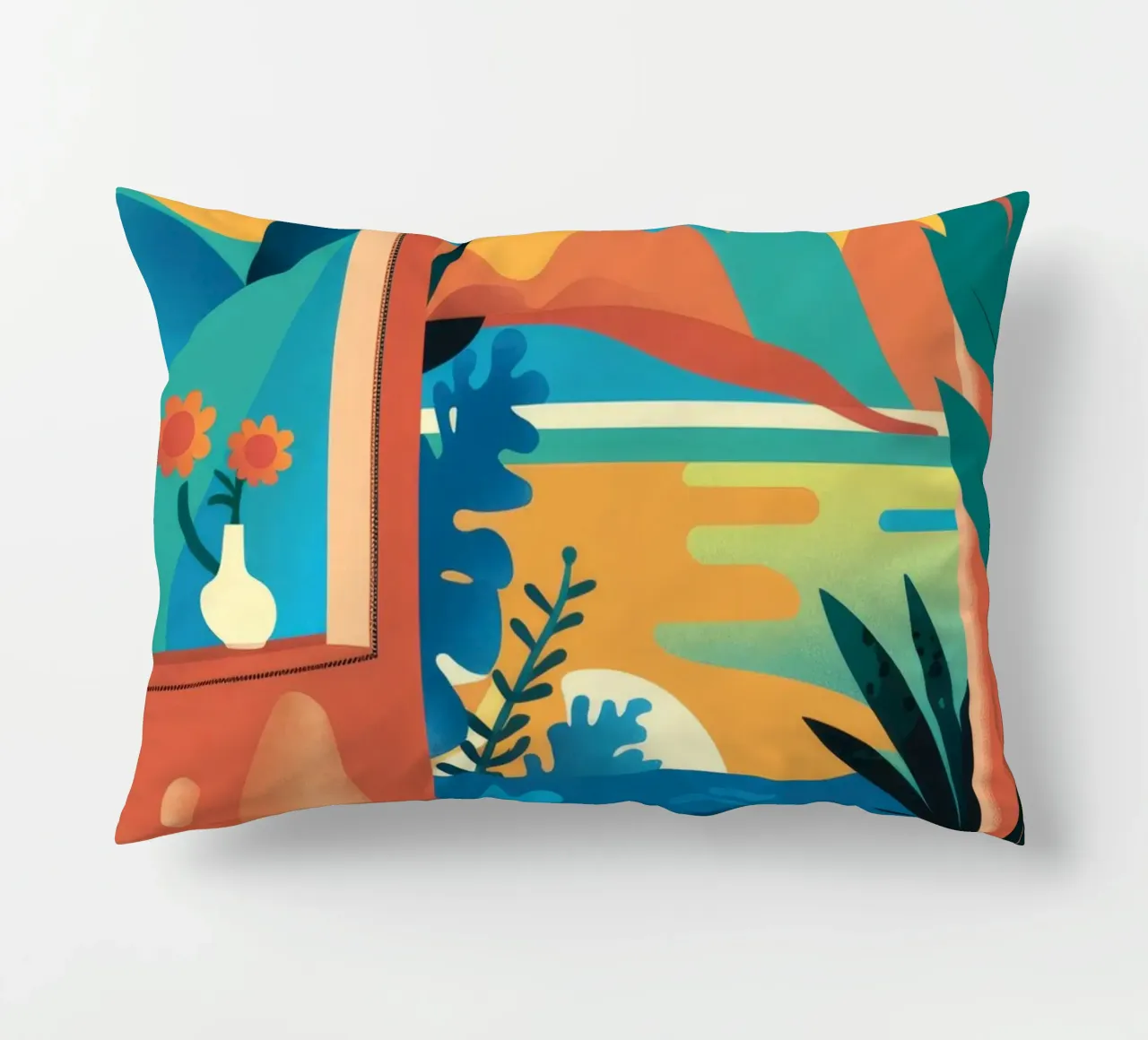 Architectural Abstract Vista decorative cushion by FadeAura