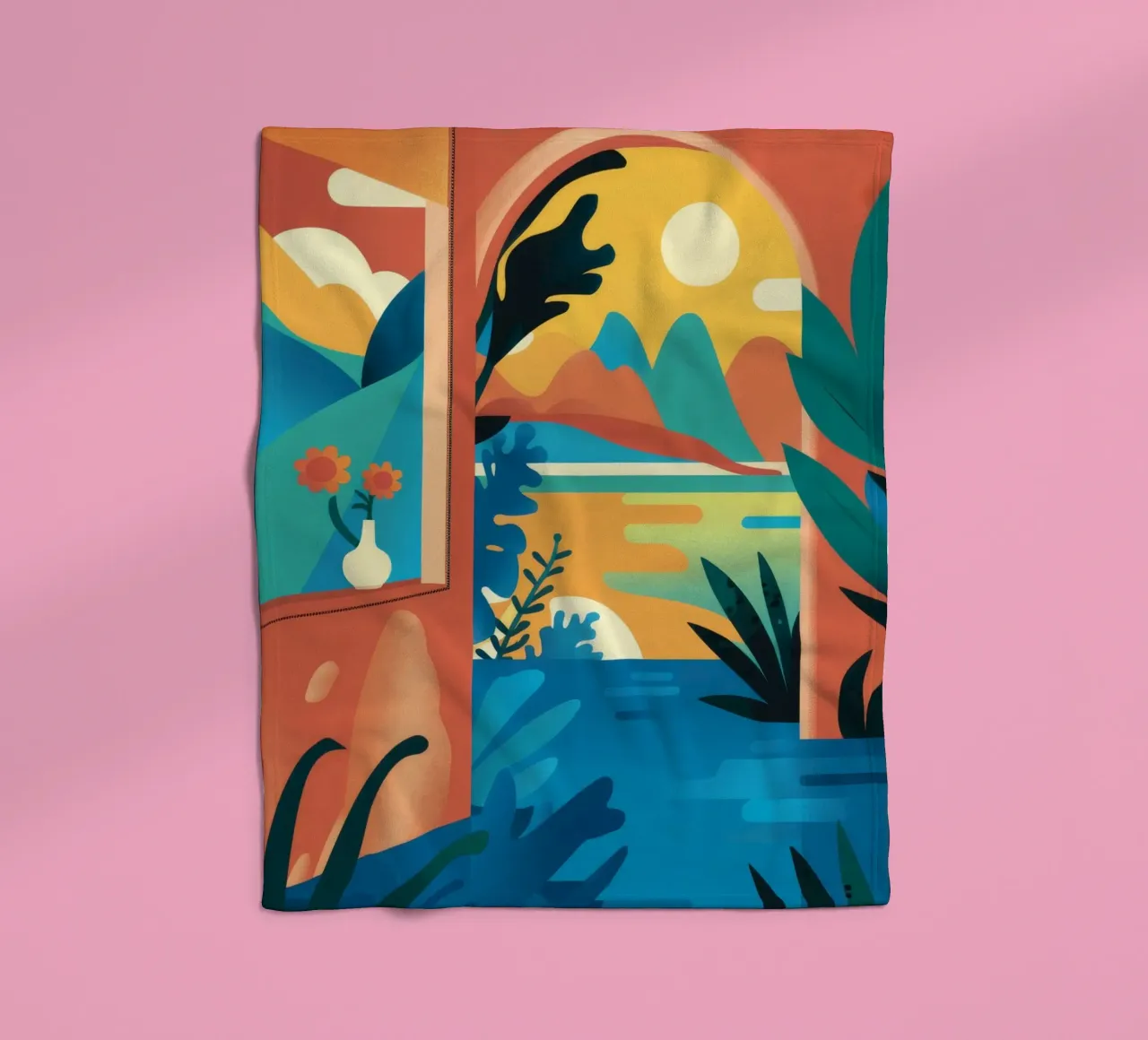 Architectural Abstract Vista fleece blanket by FadeAura