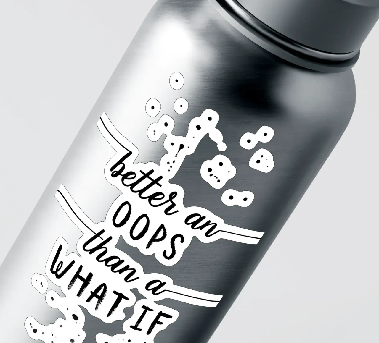 TEXT ART Better an oops than a what if autocollant de Melanie Viola