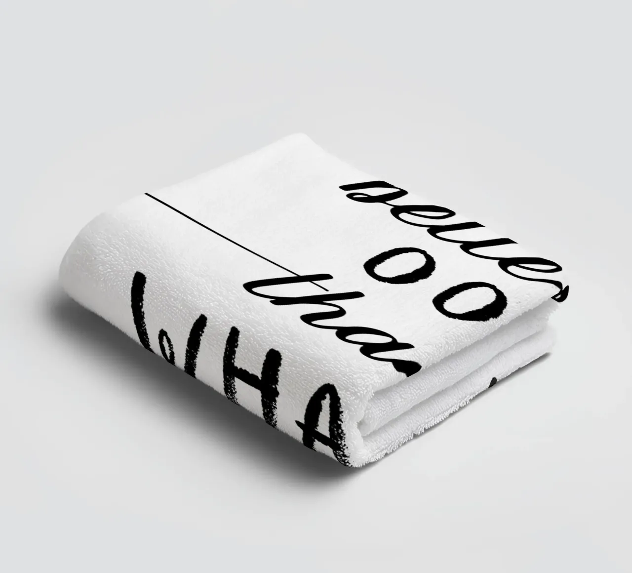 TEXT ART Better an oops than a what if badhanddoek van Melanie Viola