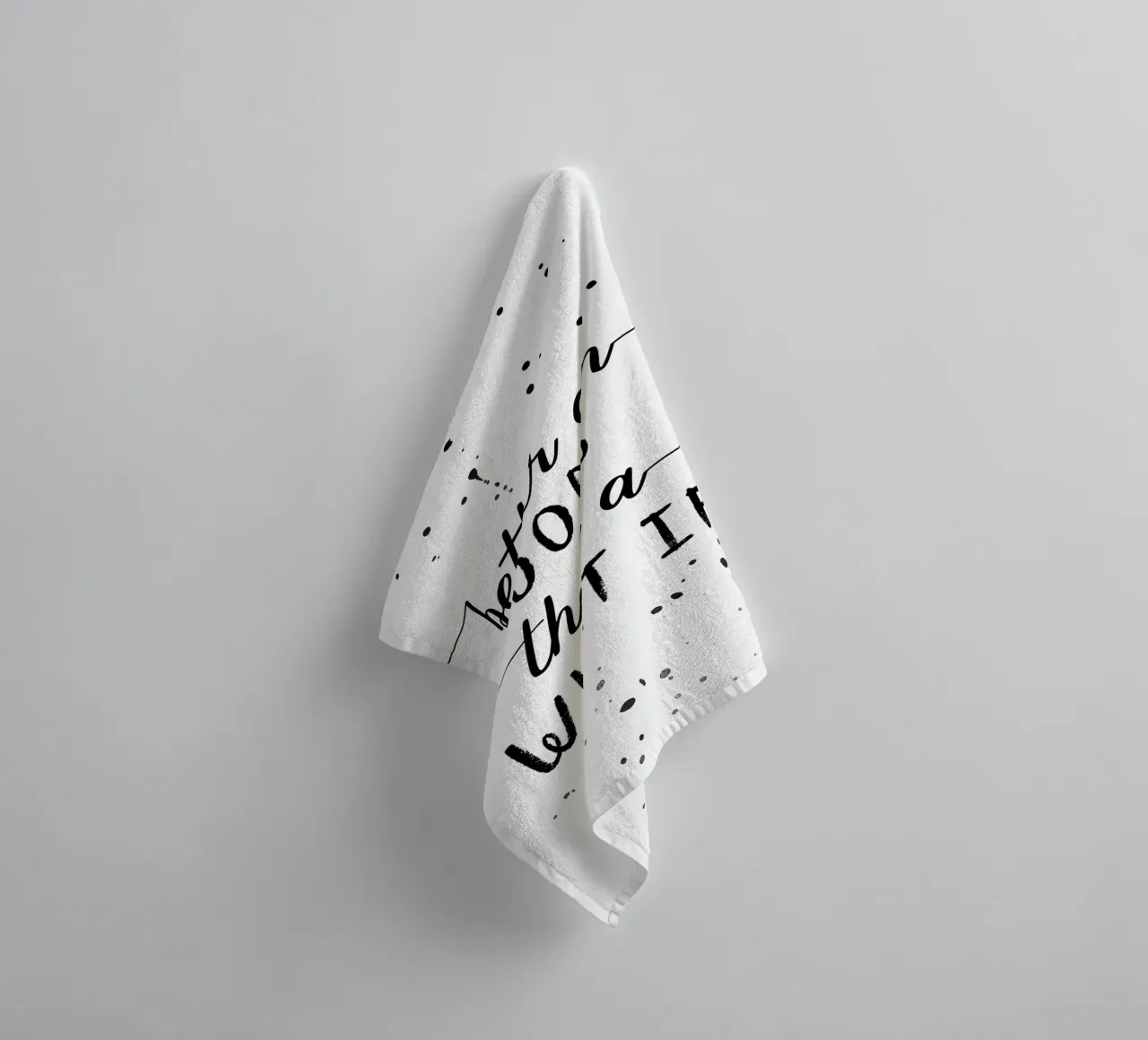 TEXT ART Better an oops than a what if badhanddoek van Melanie Viola