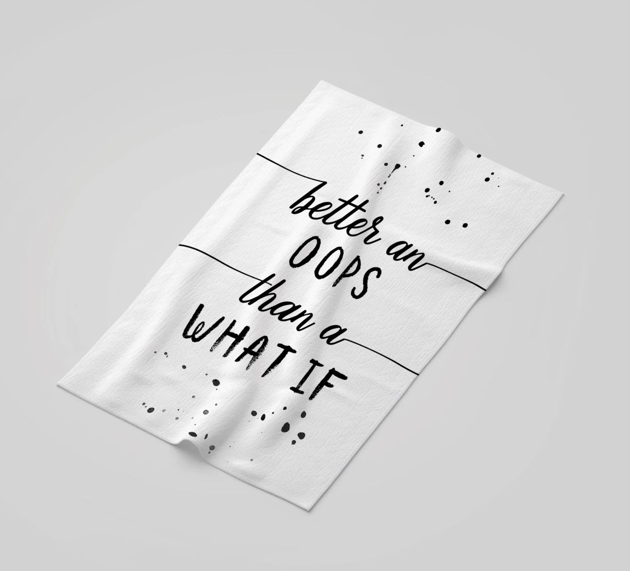 TEXT ART Better an oops than a what if telo mare da Melanie Viola