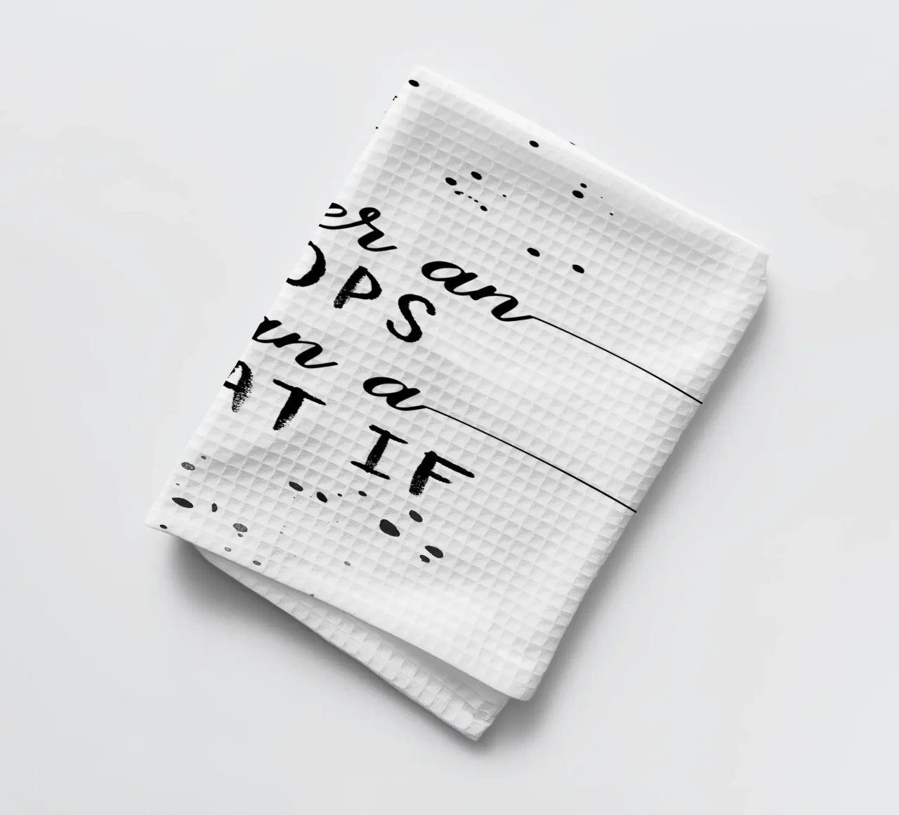 TEXT ART Better an oops than a what if canovaccio da cucina da Melanie Viola