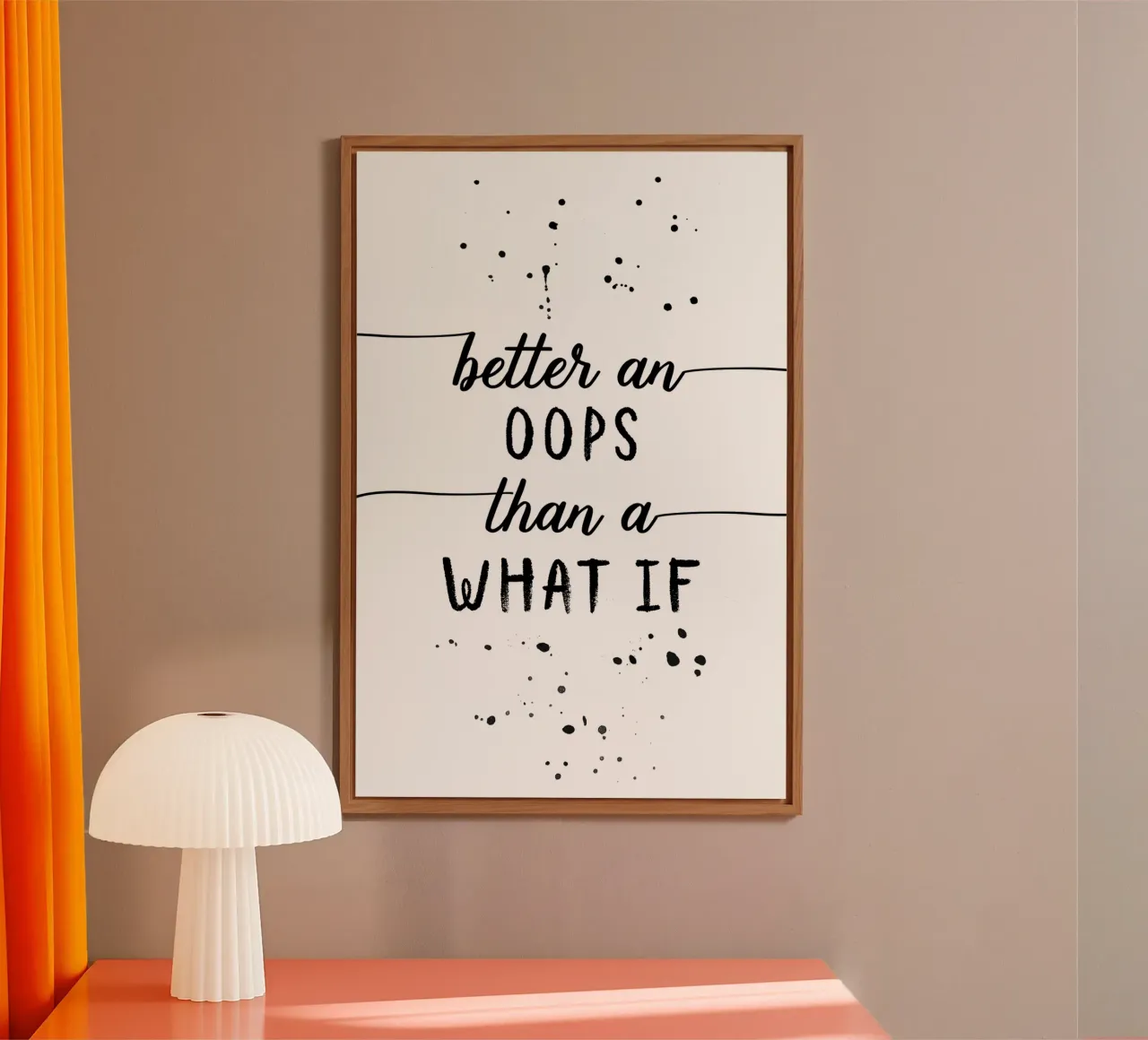 TEXT ART Better an oops than a what if panneau forex de Melanie Viola