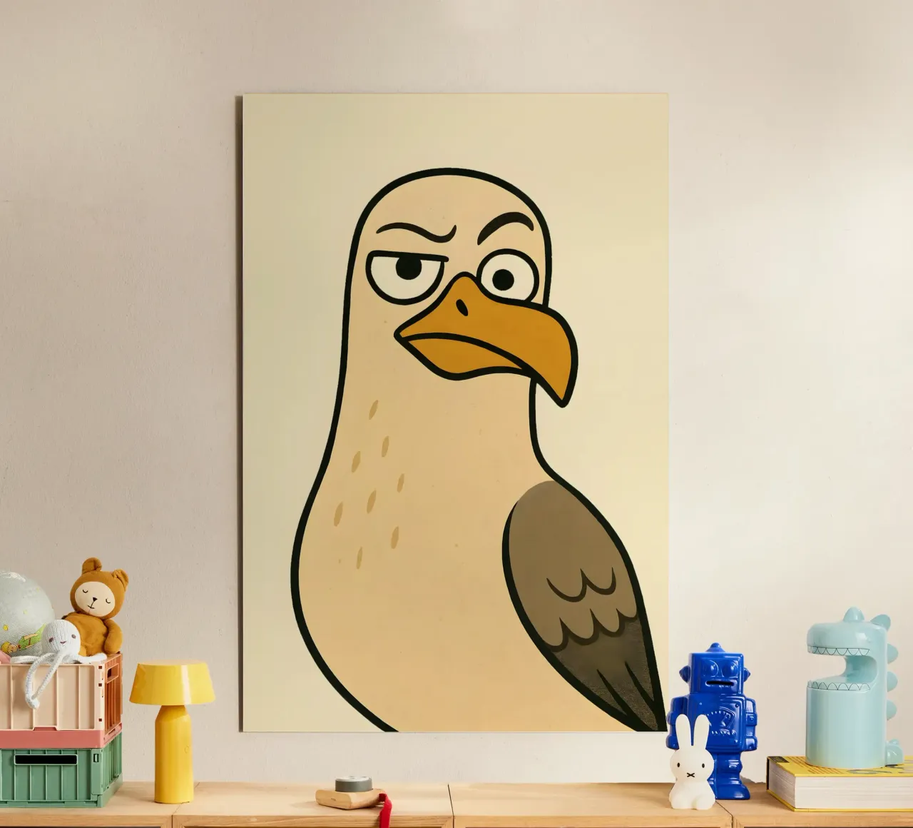 Sceptical Gull Companion Poster alluminio dibond da LittleMieschiefs