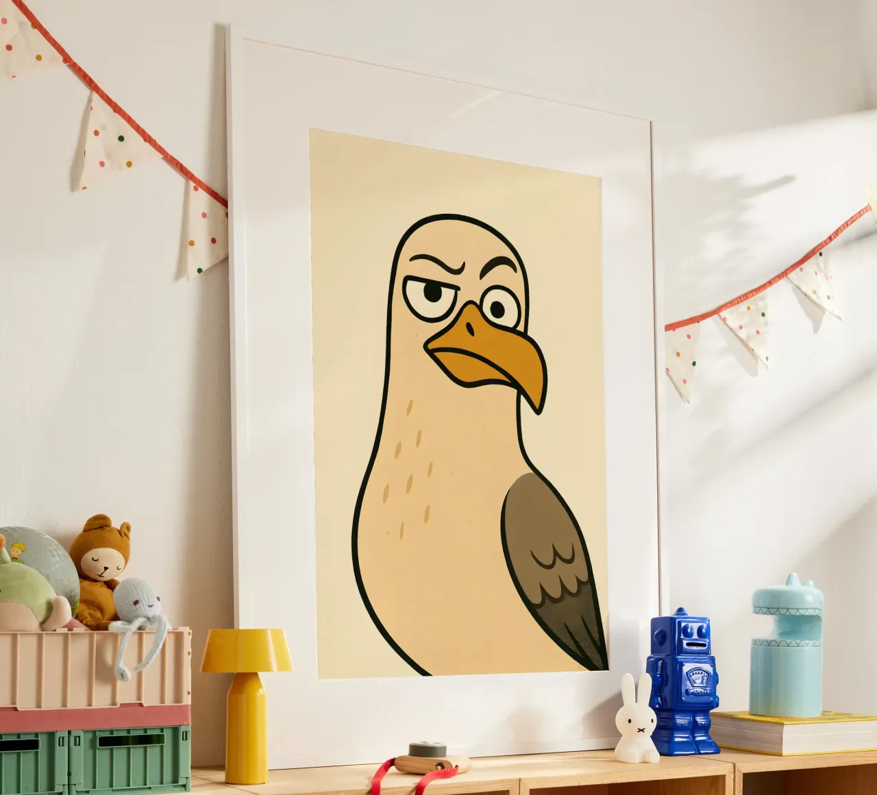 Sceptical Gull Companion Poster carta hahnemühle da LittleMieschiefs