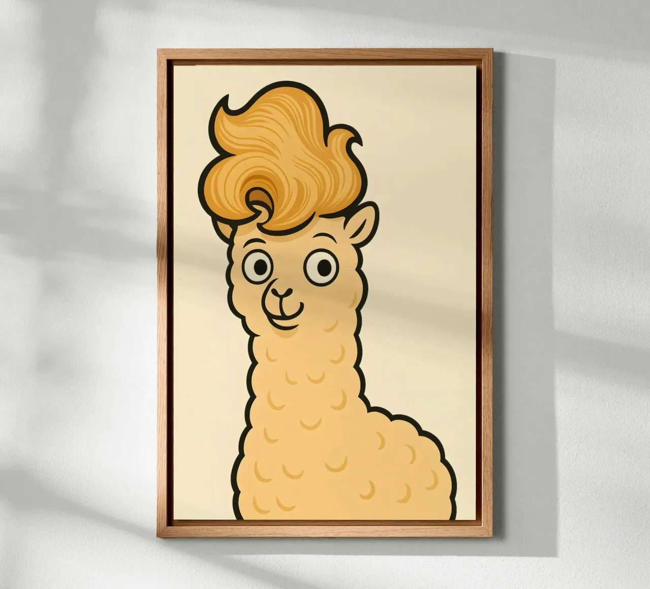 Fluffy Fringe Alpaca Poster alluminio dibond da LittleMieschiefs