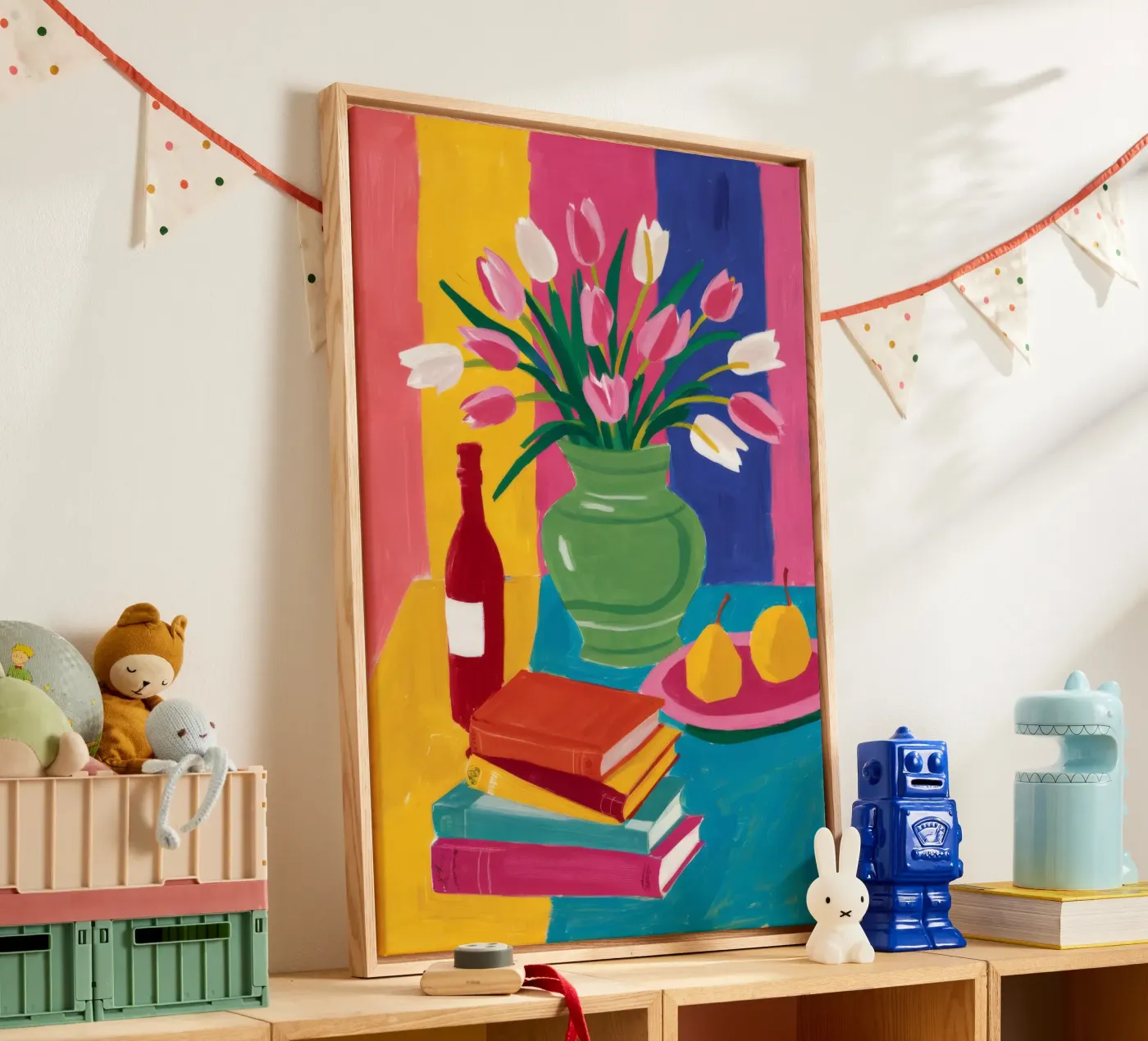 Tulip Book Stack canvas by Haven Fantasy