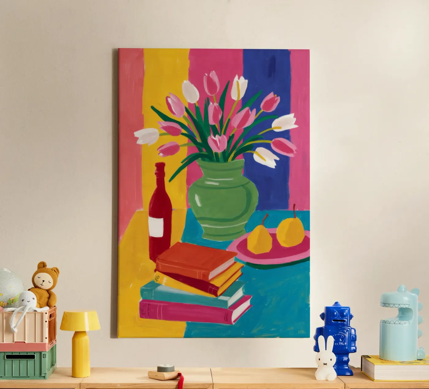 Tulip Book Stack canvas by Haven Fantasy