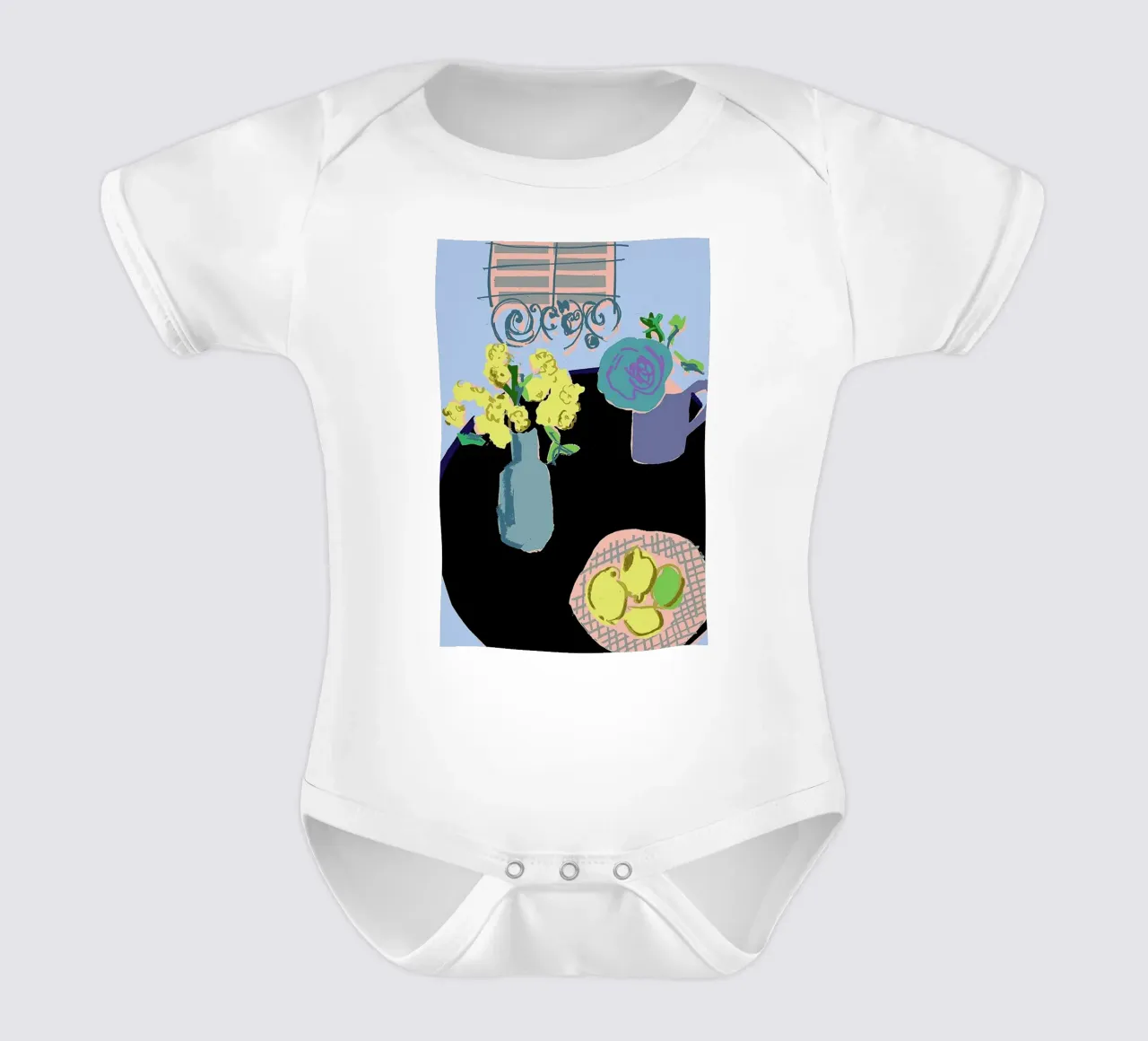 Lemon Lime And Shutters Woven Throw body neonato maniche corte da Stars Above Us