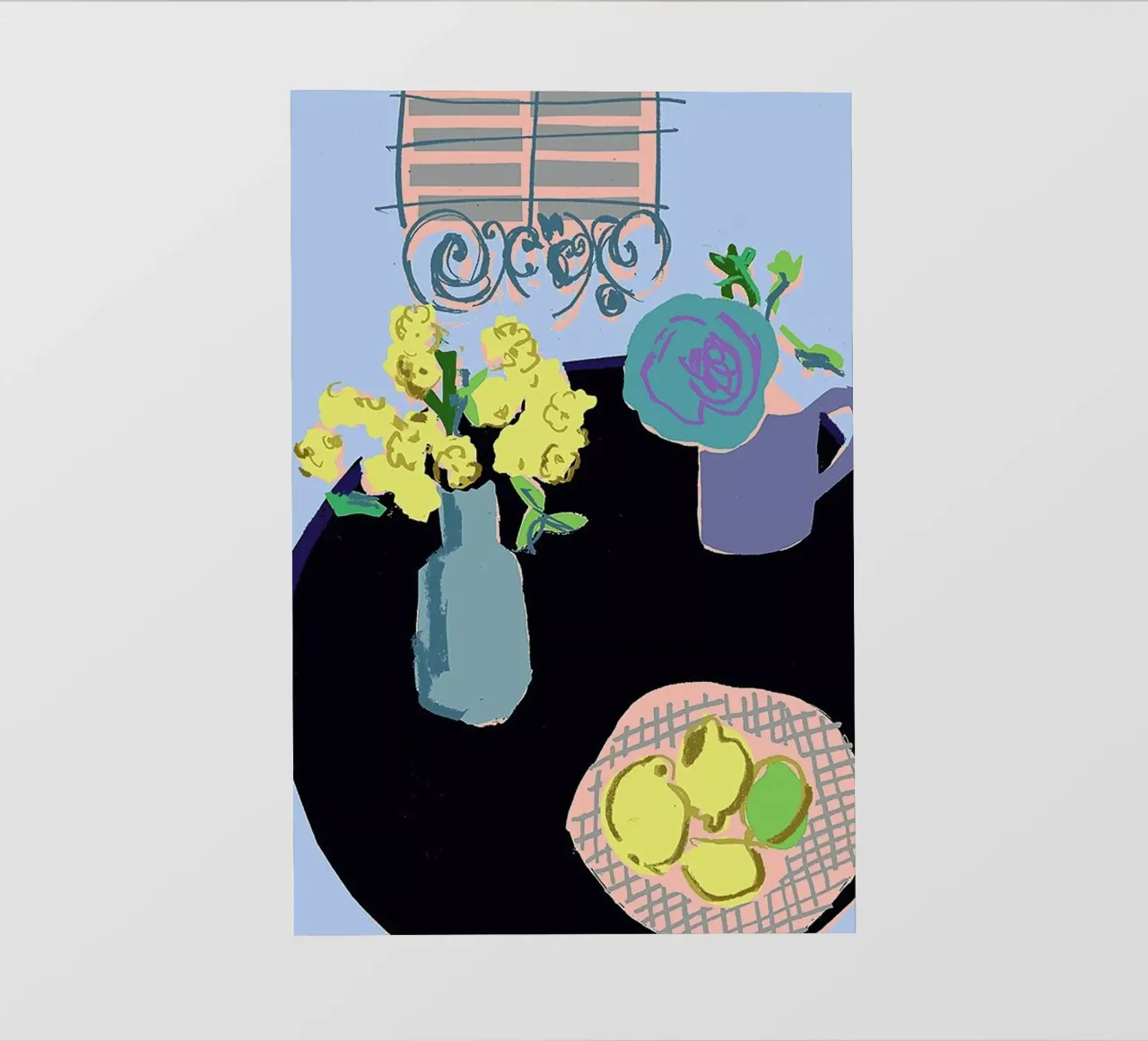 Lemon Lime And Shutters Woven Throw telo in pvc da Stars Above Us