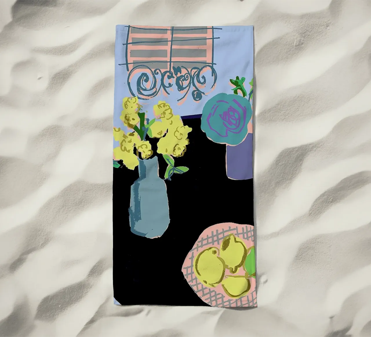 Lemon Lime And Shutters Woven Throw telo mare da Stars Above Us