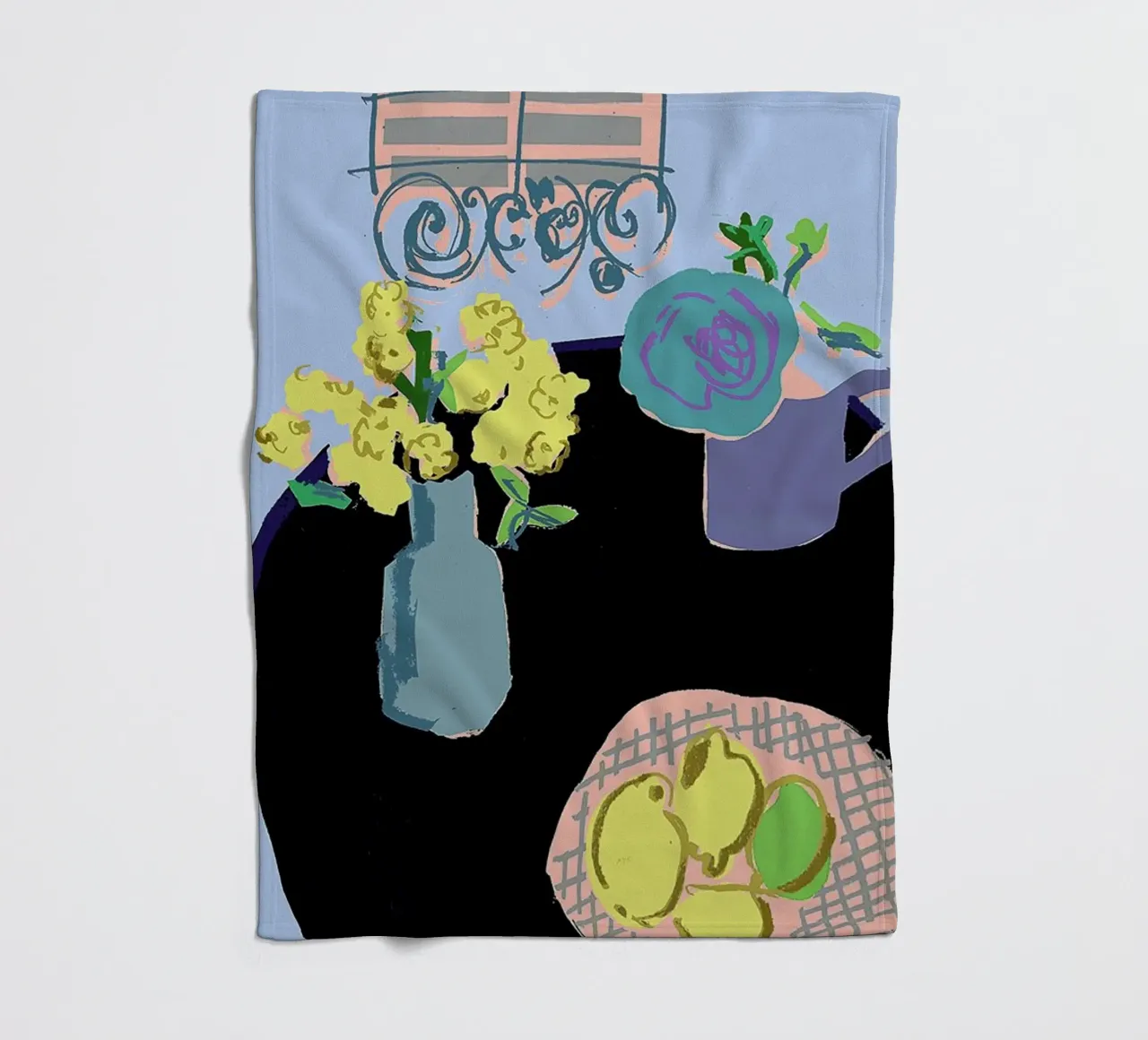Lemon Lime And Shutters Woven Throw coperta in pile da Stars Above Us
