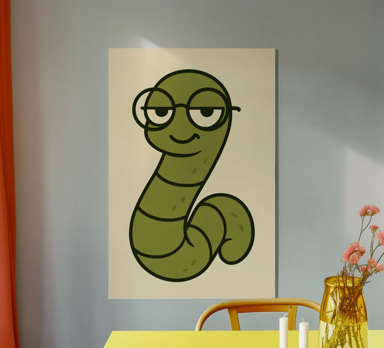 Smarty‑Pants Bookworm Poster plexiglass da LittleMieschiefs