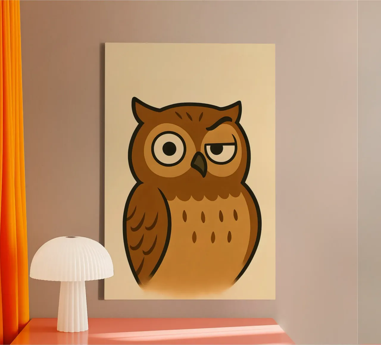 Wise‑But‑Witty Owl Poster tela da LittleMieschiefs