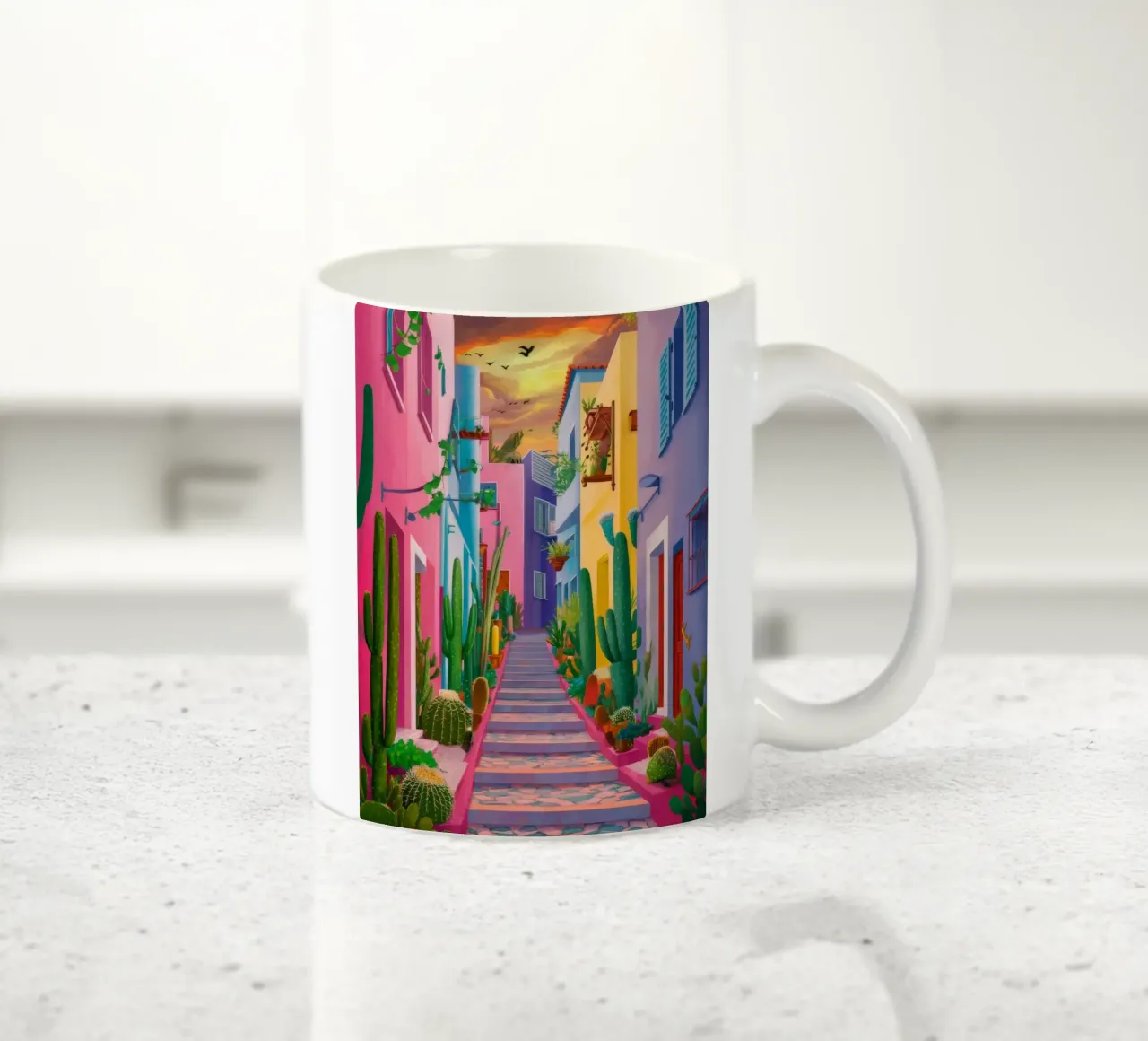 Twilight Alleyway ceramic mug by FadeAura