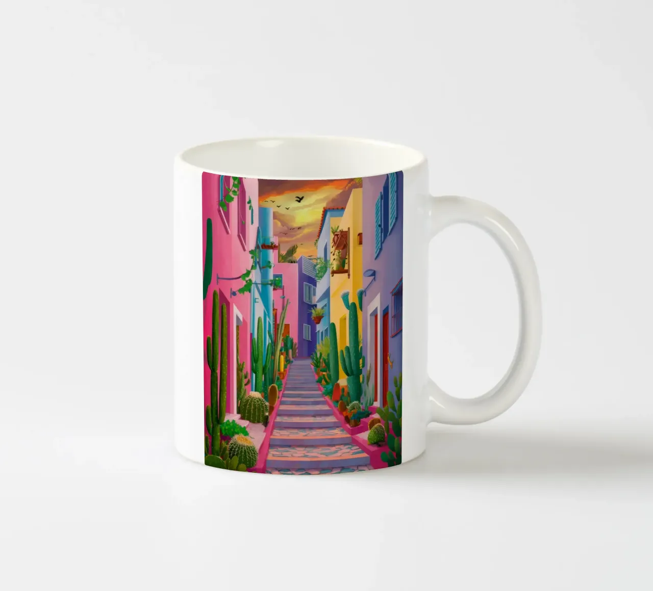 Twilight Alleyway ceramic mug by FadeAura
