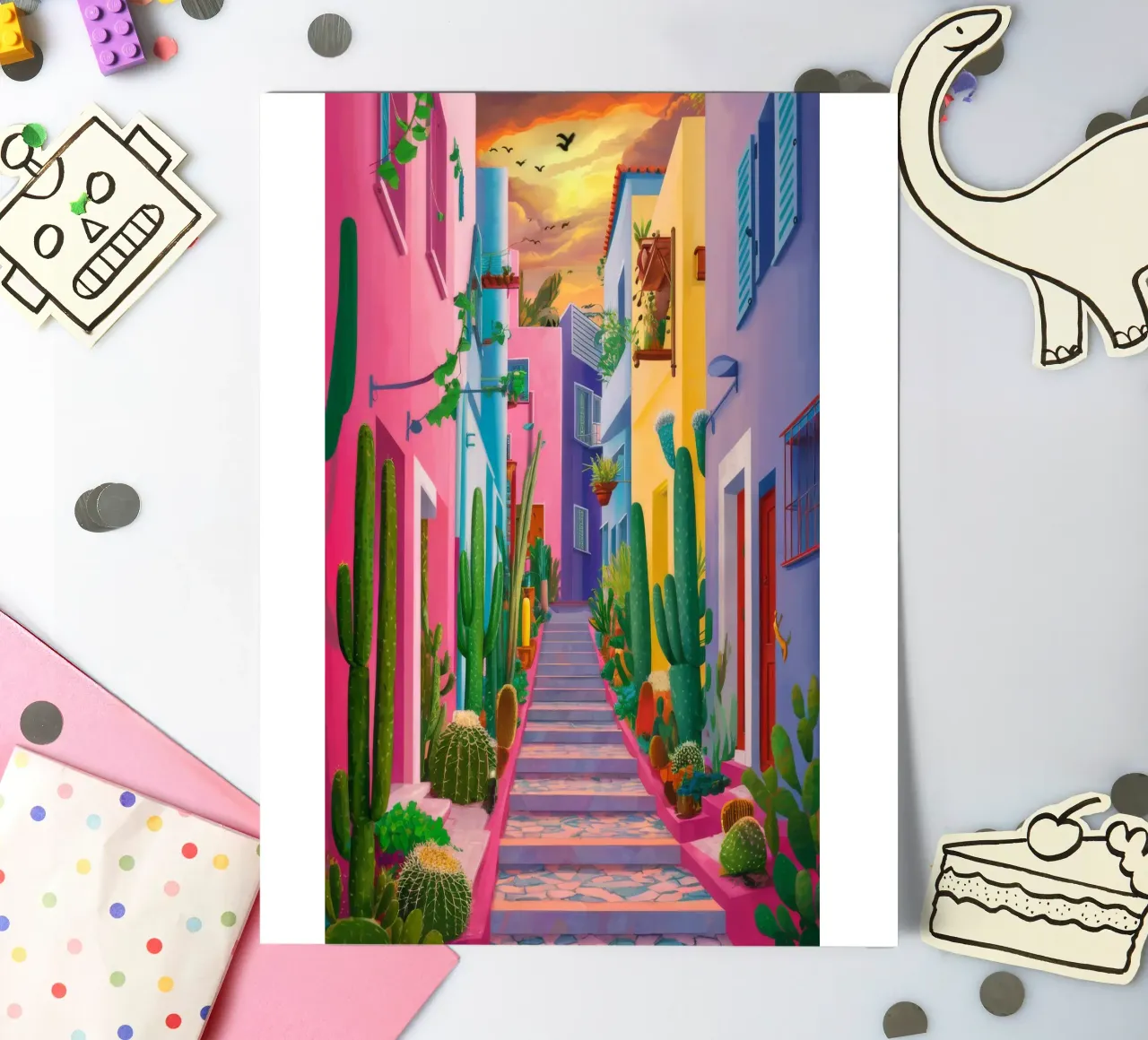 Twilight Alleyway sticker sheet by FadeAura