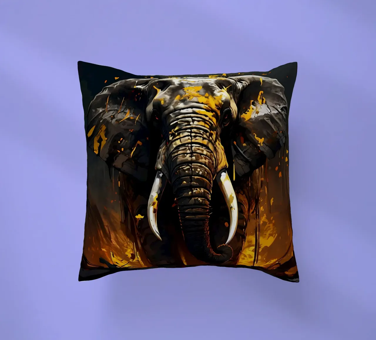 Stile_elefante_G_1 cuscino da Tierisch bunt by LK