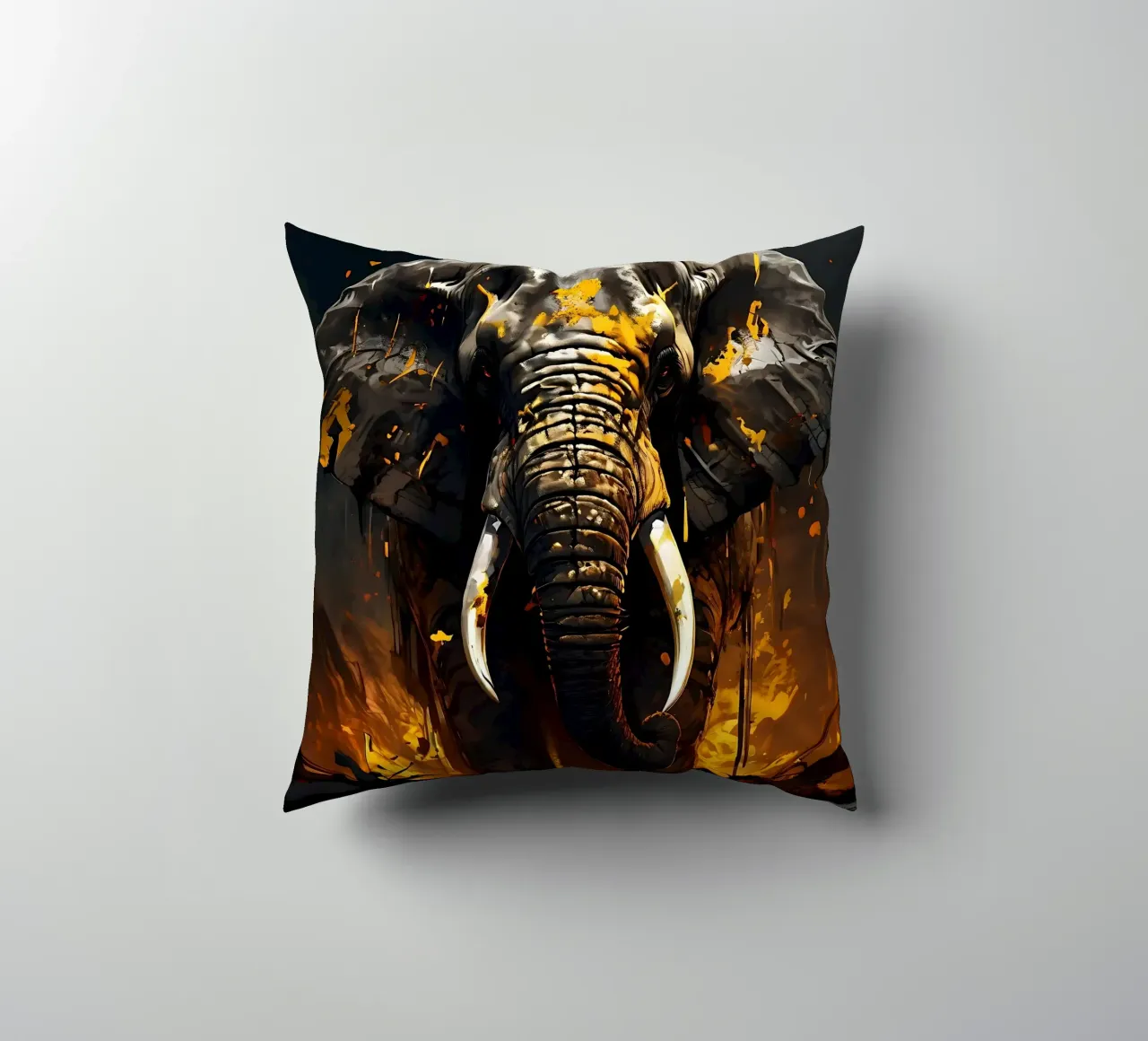 Stile_elefante_G_1 cuscino da Tierisch bunt by LK
