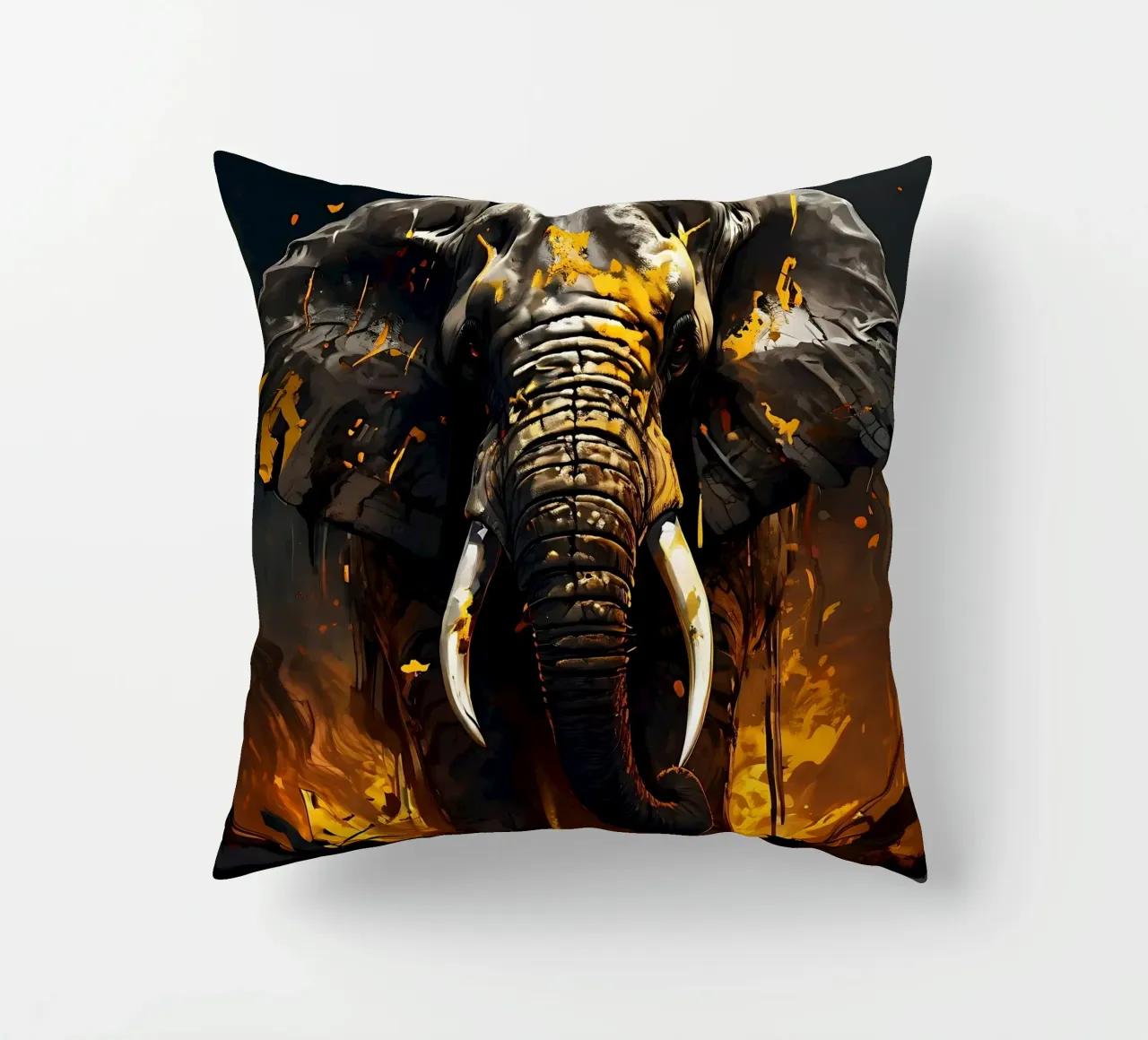Stile_elefante_G_1 cuscino da Tierisch bunt by LK