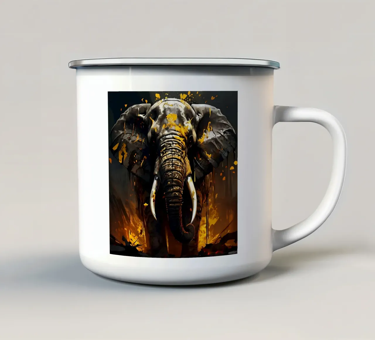 Stile_elefante_G_1 tazza in smalto da Tierisch bunt by LK