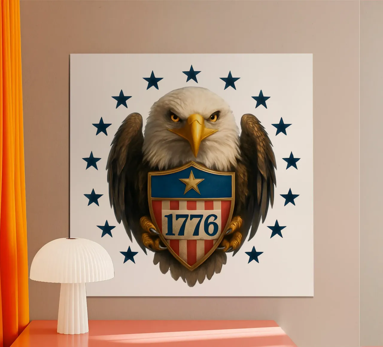 Aigle usa 1776 poster con telaio in alluminio da LM2KONE