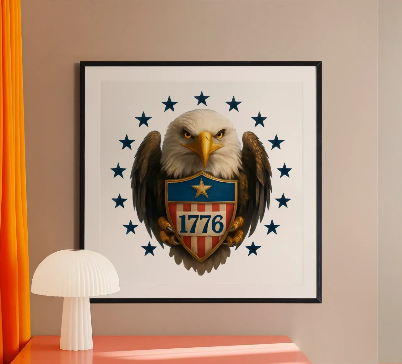 Aigle usa 1776 poster con telaio in alluminio da LM2KONE