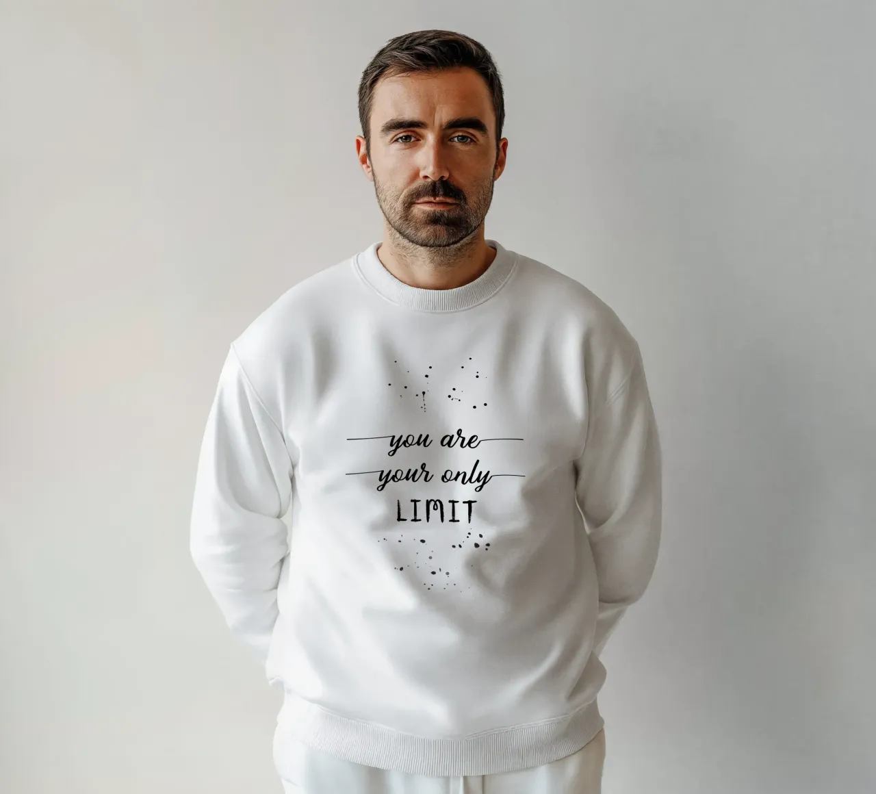 TEXT ART You are your only limit Sweatshirt von Melanie Viola