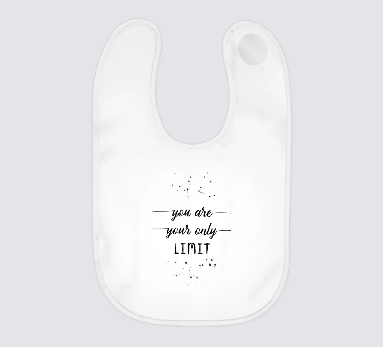 TEXT ART You are your only limit Babylätzchen von Melanie Viola