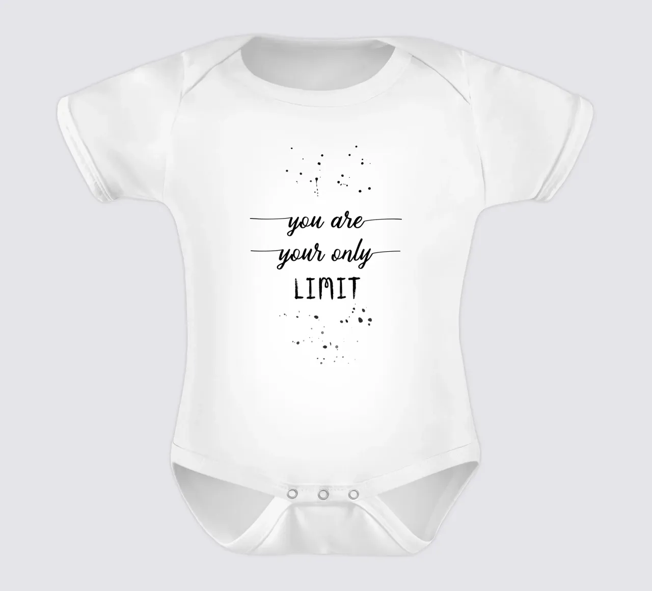 TEXT ART You are your only limit babyrompertje korte mouwen van Melanie Viola