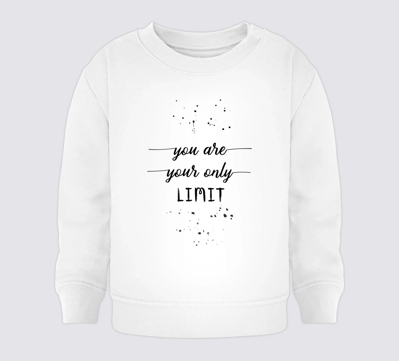 TEXT ART You are your only limit sudadera de bebé de Melanie Viola