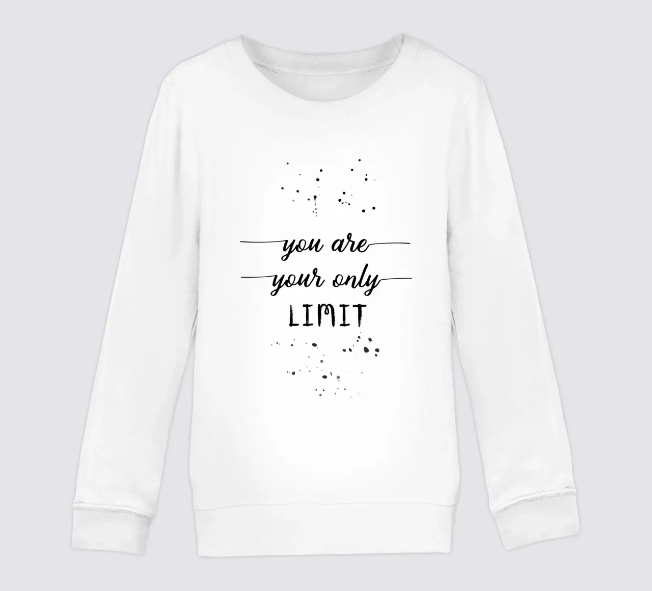 TEXT ART You are your only limit sudadera para niño de Melanie Viola