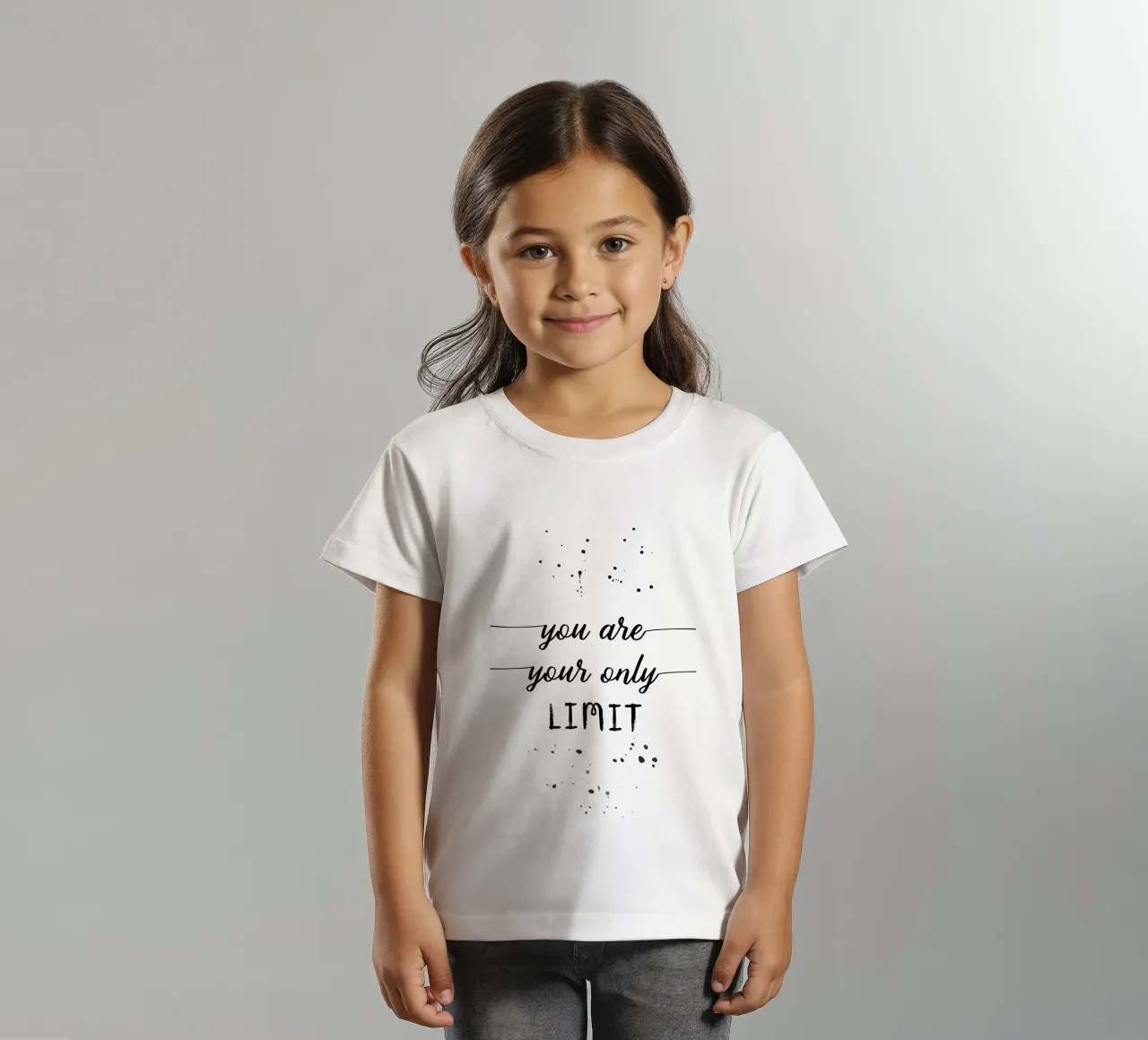 TEXT ART You are your only limit t-shirt bambini da Melanie Viola