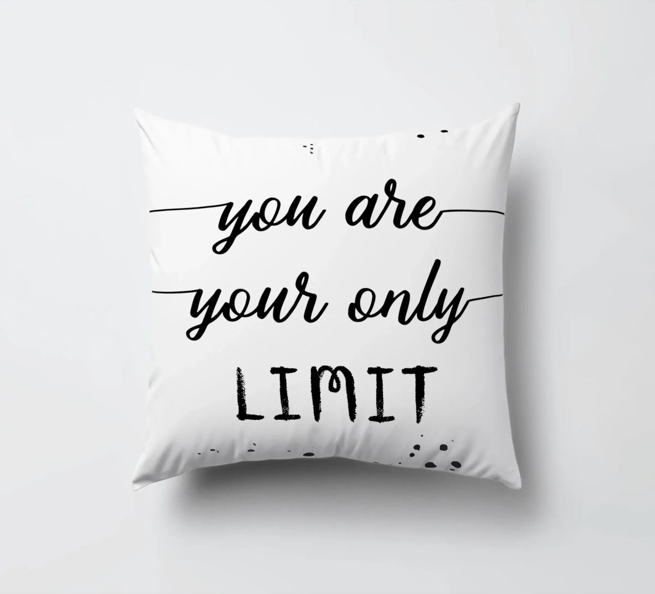 TEXT ART You are your only limit cuscino da Melanie Viola