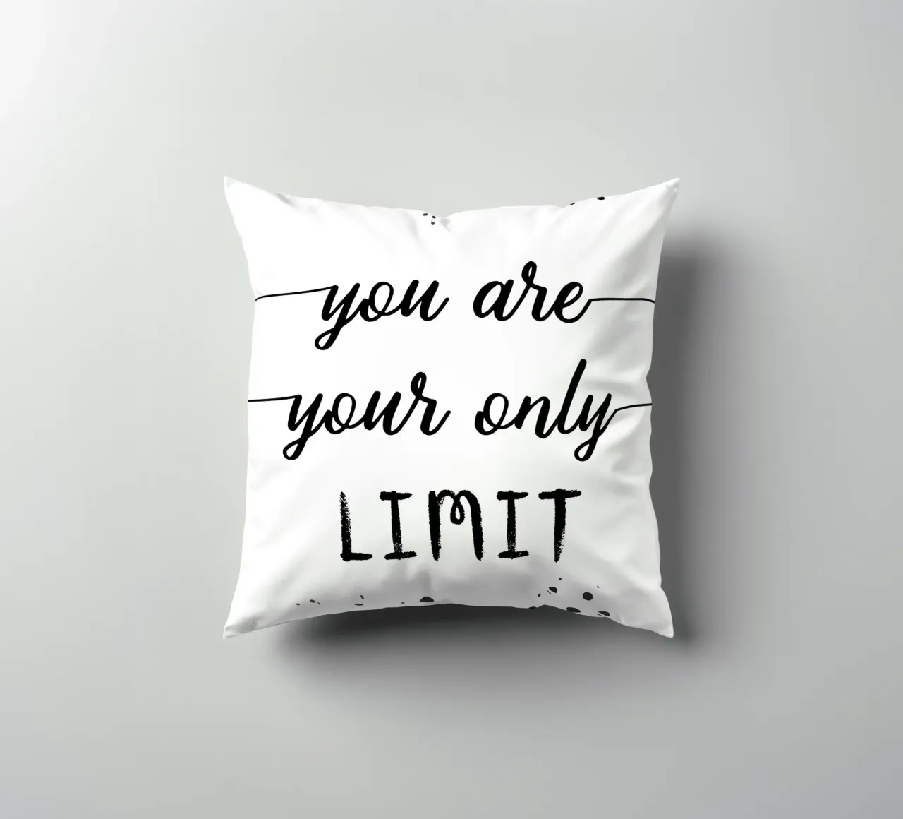 TEXT ART You are your only limit cuscino da Melanie Viola