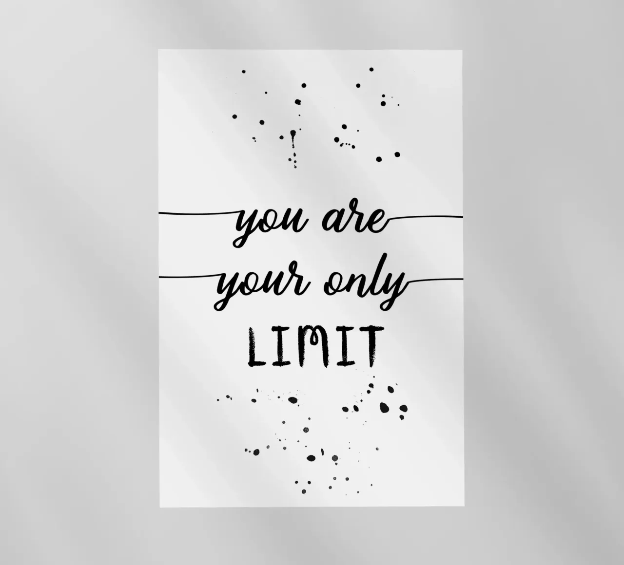 TEXT ART You are your only limit pellicola backlit da Melanie Viola