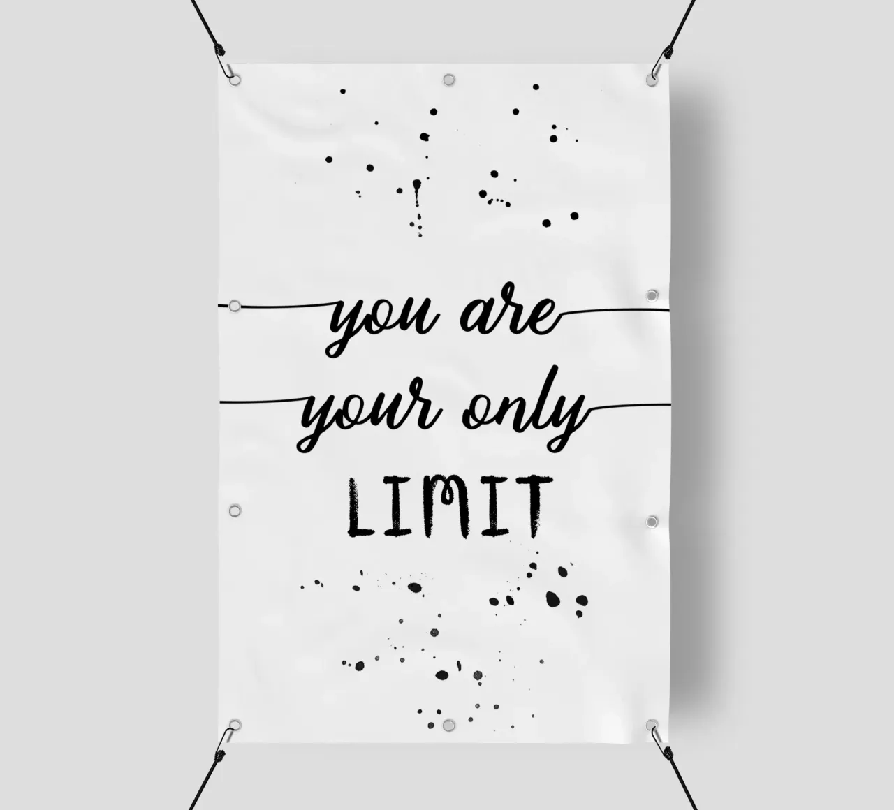 TEXT ART You are your only limit telo in pvc da Melanie Viola