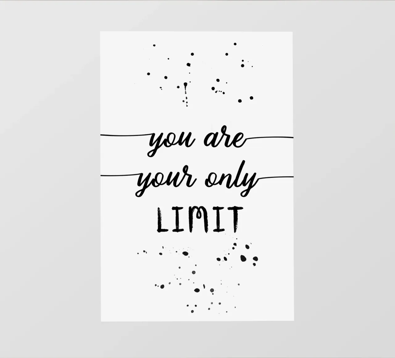 TEXT ART You are your only limit telo in pvc da Melanie Viola