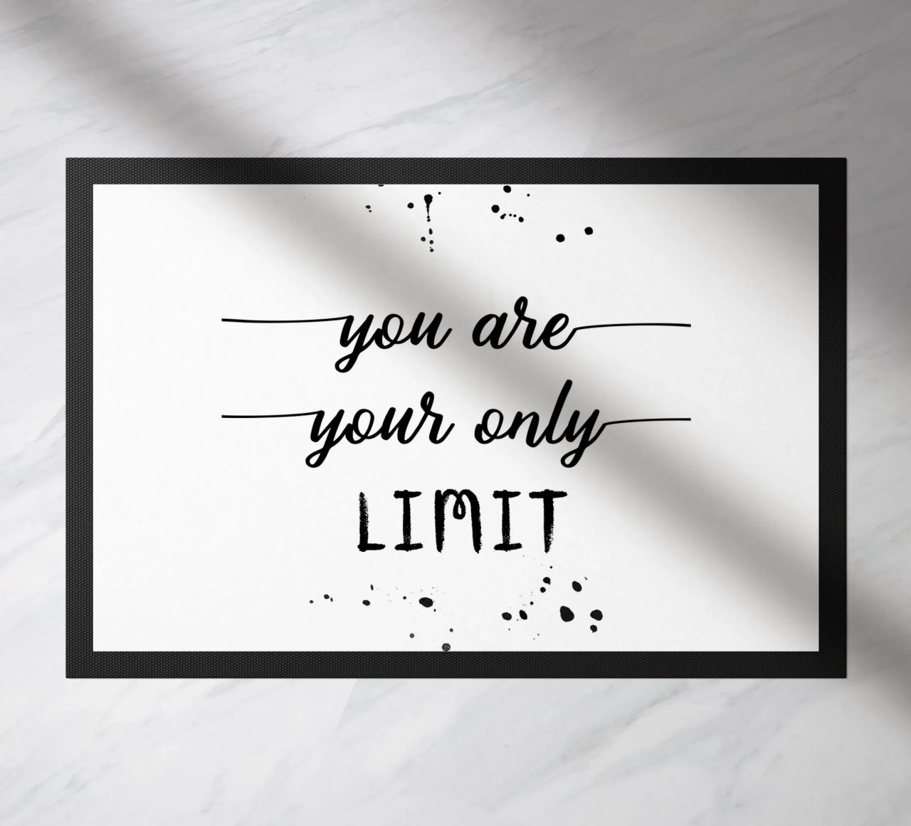 TEXT ART You are your only limit felpudo de Melanie Viola