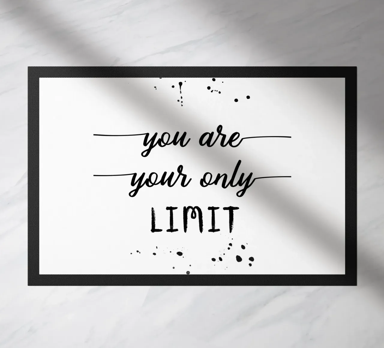 TEXT ART You are your only limit paillasson de Melanie Viola