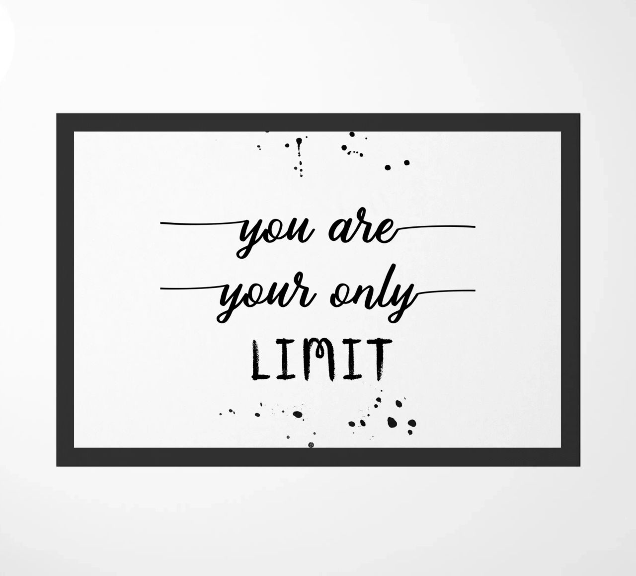 TEXT ART You are your only limit felpudo de Melanie Viola