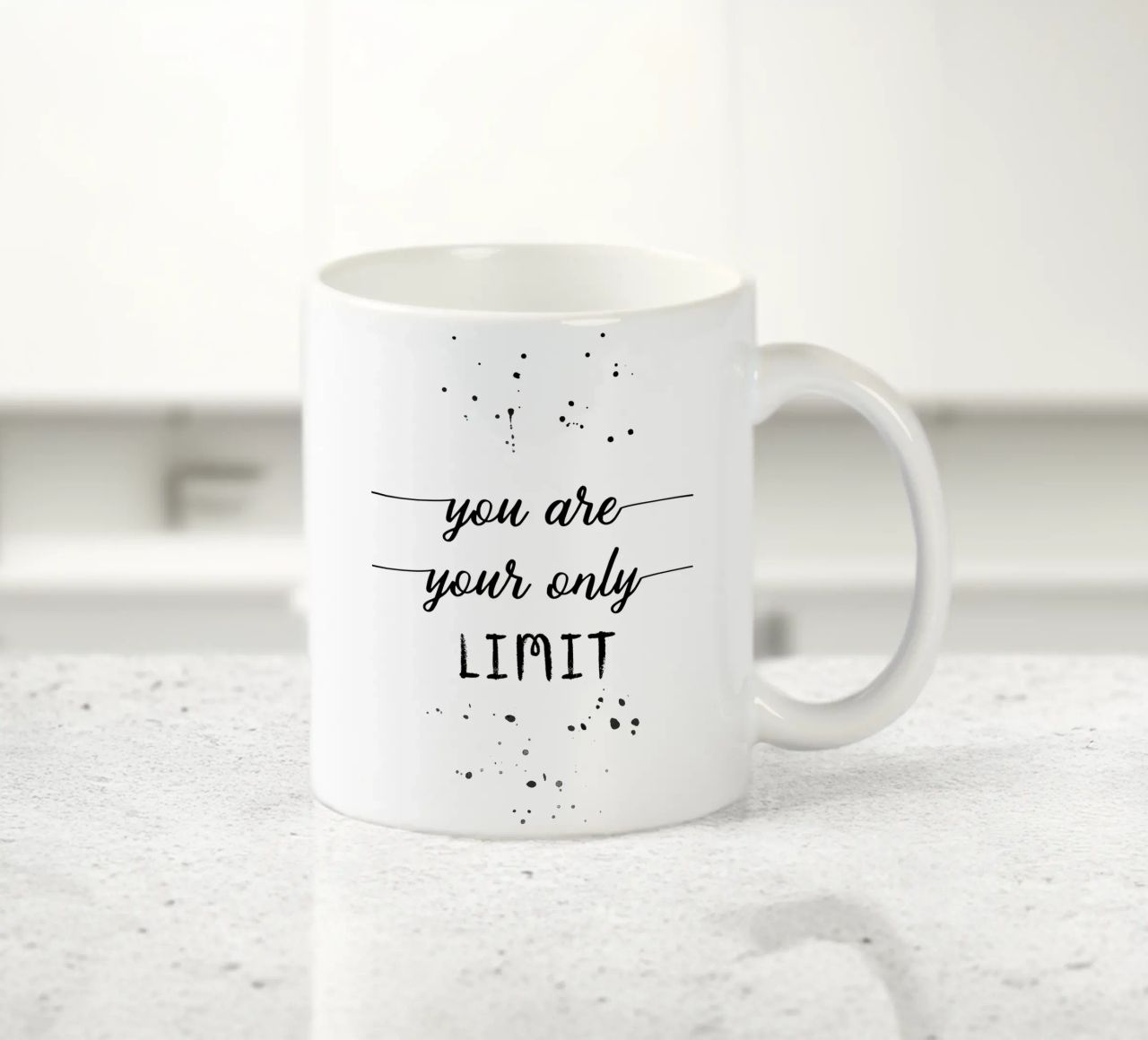 TEXT ART You are your only limit tazza in ceramica da Melanie Viola