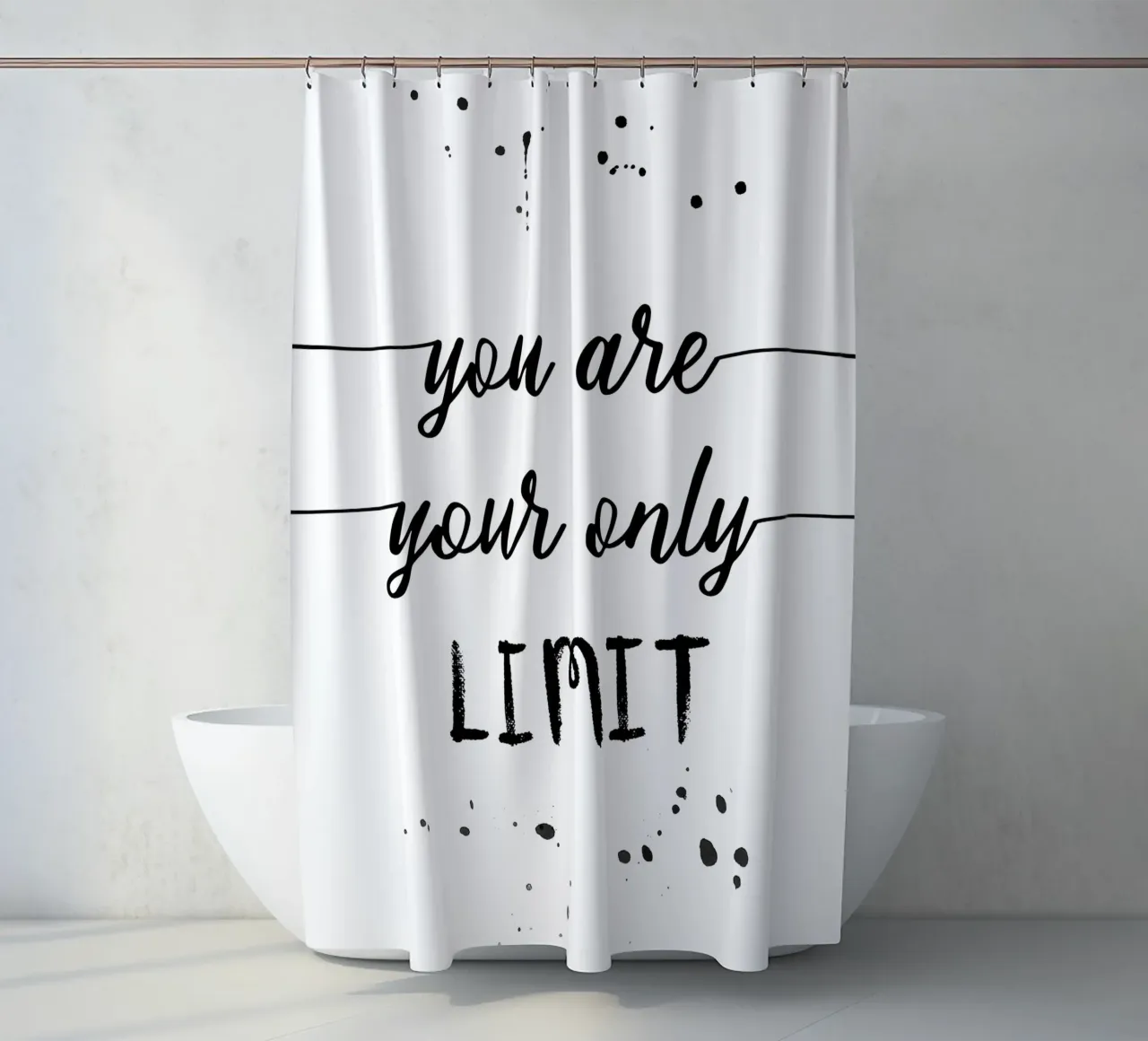TEXT ART You are your only limit tenda da doccia da Melanie Viola