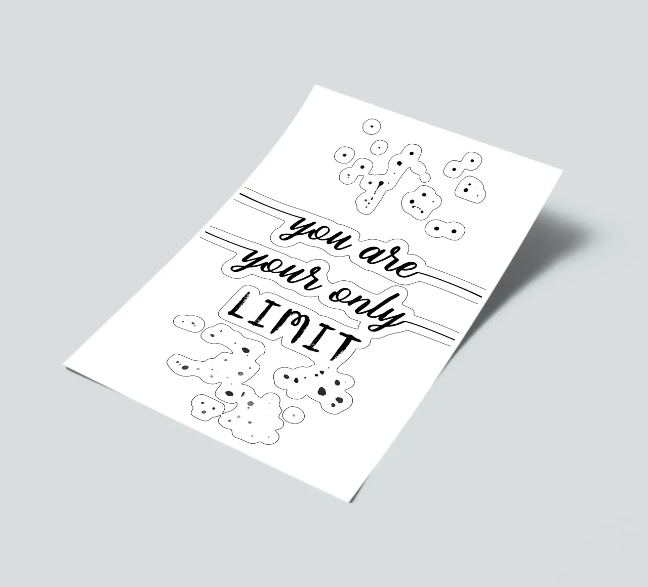 TEXT ART You are your only limit foglio adesivo da Melanie Viola