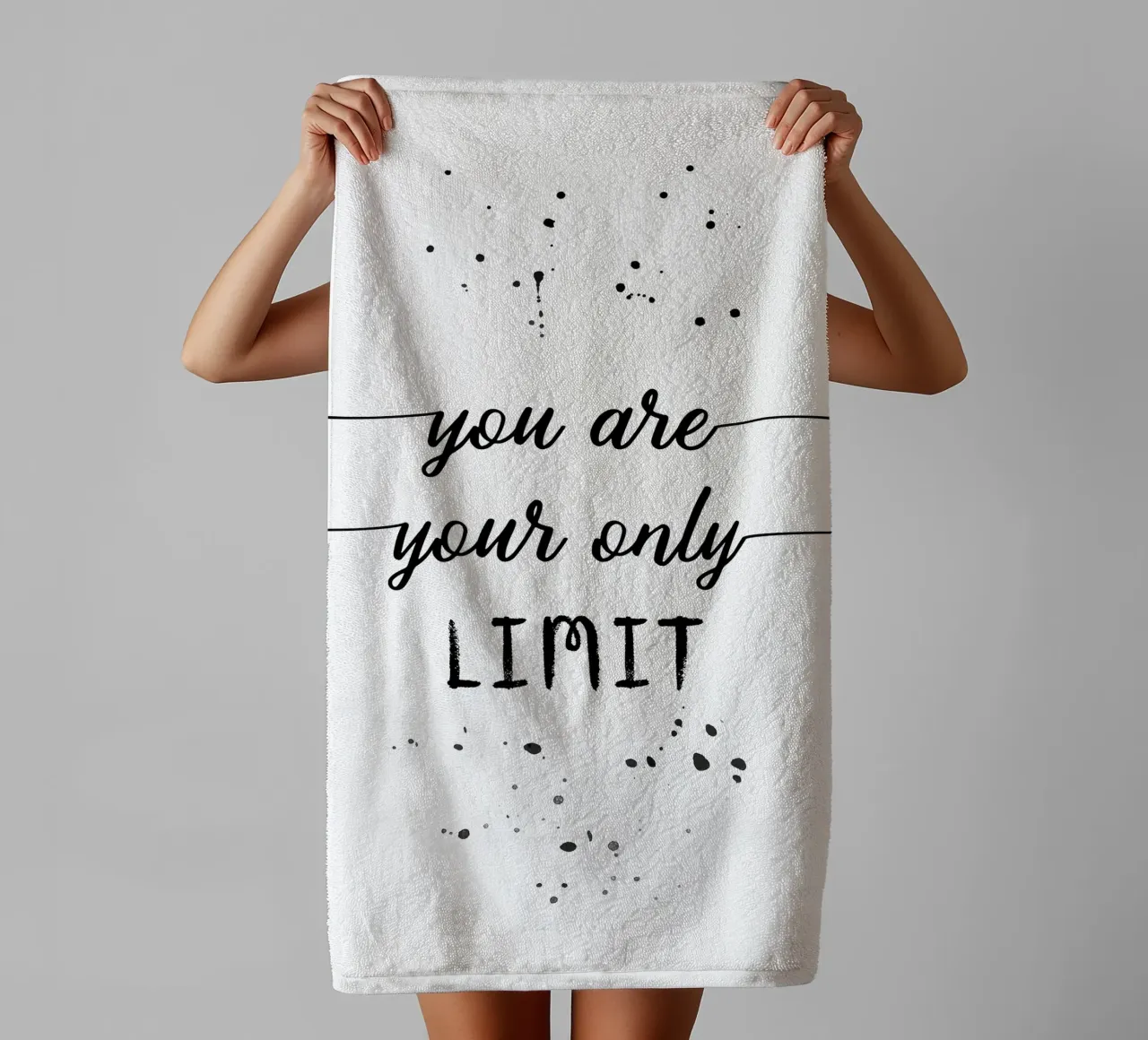 TEXT ART You are your only limit serviette de bain de Melanie Viola